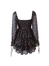 Salma Floral Mini Dress in Black